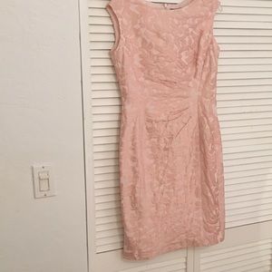 Lauren Ralph Lauren pink jacquard cocktail dress